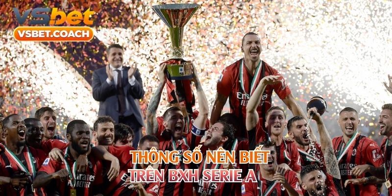 Thông số nên biết trên BXH Serie A